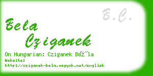 bela cziganek business card